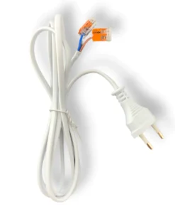 Stromkabel mit Stecker und WAGO Lüsterklemmen - 5 Meter - 2-polig - 230V