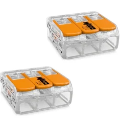 Verbindungsklemmen 3-polig 0.14-4 mm² 221-415 - 2 Stück