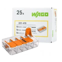 Verbindungsklemme 5-polig 0.14-4 mm² 221-415 - 25 Stück