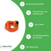 Verlängerungskabel 5 Meter - H05VV-F3G1,5 geerdet - orange