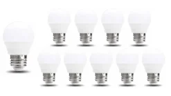 Vorteilspack 10 Stück - E27 LED Lampe - 6W entspricht 50W - G45 - 3000K Warmweiß