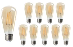 Vorteilspack 10 Stück - E27 LED Lampen - hoch - dimmbar - 4W entspricht 40W - 2200K extra Warmweiß
