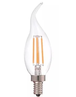 Vorteilspack 10 Stück - LED Fadenlampe Kerze dimmbar - E14 Fassung C37 - 5W entspricht 45W - 2700K Warmweiß