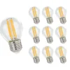 Vorteilspack 10 Stück - LED Lampe G45 - E27 Sockel - 4W Glühfaden - 2700K Warmweiß