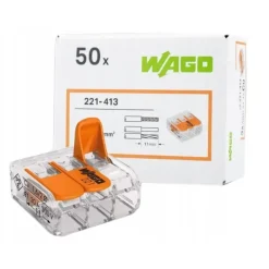 WAGO Verbindungsklemme 3-polig 0.14-4 mm² - 50 Stück