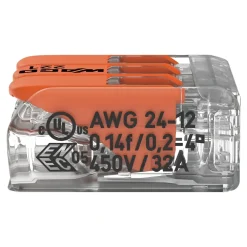 WAGO Verbindungsklemme 3-polig 0.14-4 mm² - 50 Stück