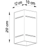 Wandleuchte BLOCCO Grau - 1x G9 Fassung - max. 40W - exkl. LED's