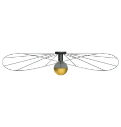 Wandleuchte / Deckenspot ESKOLA 110 Schwarz - 1x E27 Fassung - max. 60W - exkl. LED's