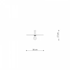 Wandleuchte / Deckenspot SIRKEL 30 Schwarz - 1x E27 Fassung - max. 60W - exkl. LED's