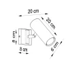 Wandleuchte DIREZIONE Schwarz - 1x GU10 Fassung - max. 40W - exkl. LED's