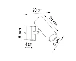 Wandleuchte DIREZIONE Weiß - 1x GU10 Fassung - max. 40W - exkl. LED's