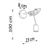 Wandleuchte EDISON Schwarz - 1x E27 Fassung - max. 60W - exkl. LED's