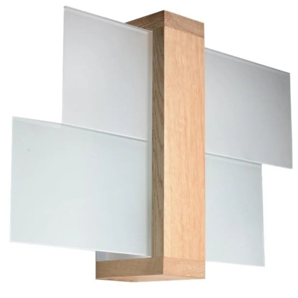 Wandleuchte FENIKS 1 Natur Holz - 1x E27 Fassung - max. 60W - exkl. LED's