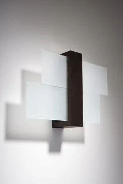 Wandleuchte FENIKS 1 Wengé Holz - 1x E27 Fassung - max. 60W - exkl. LED's