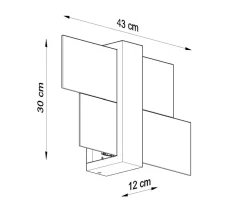 Wandleuchte FENIKS 1 Wengé Holz - 1x E27 Fassung - max. 60W - exkl. LED's
