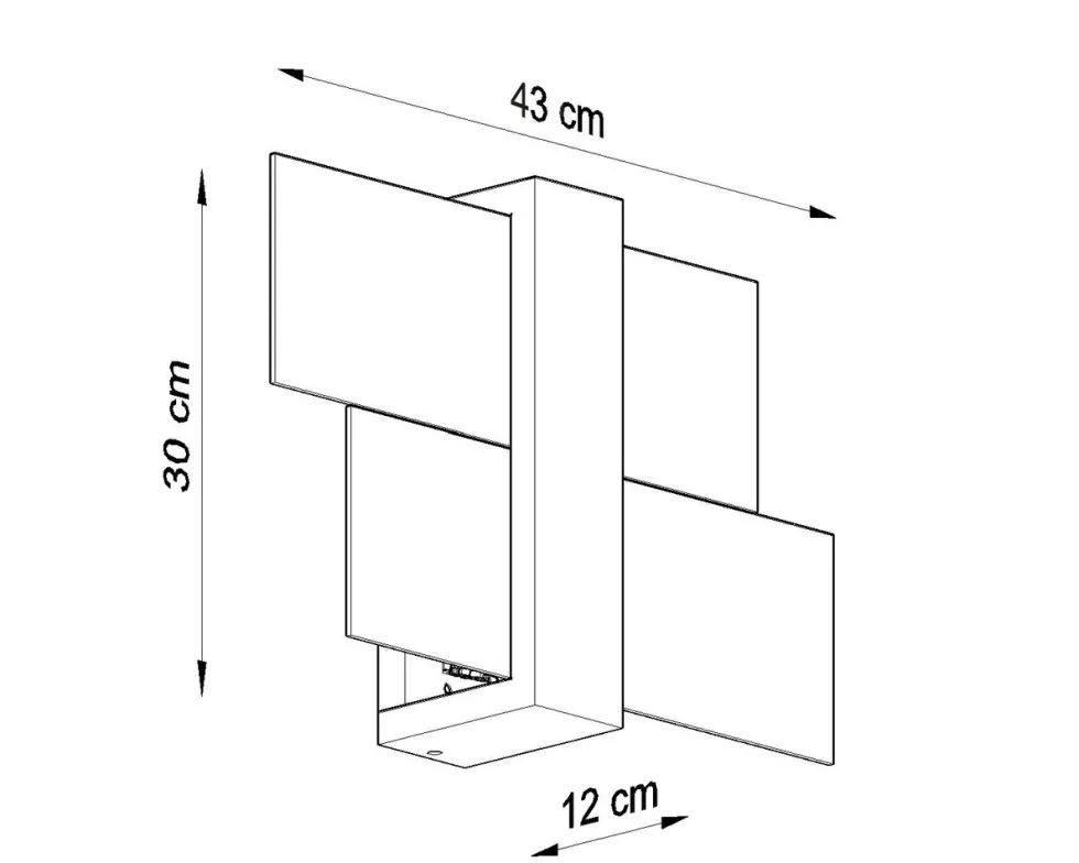 Wandleuchte FENIKS 1 Wengé Holz - 1x E27 Fassung - max. 60W - exkl. LED's