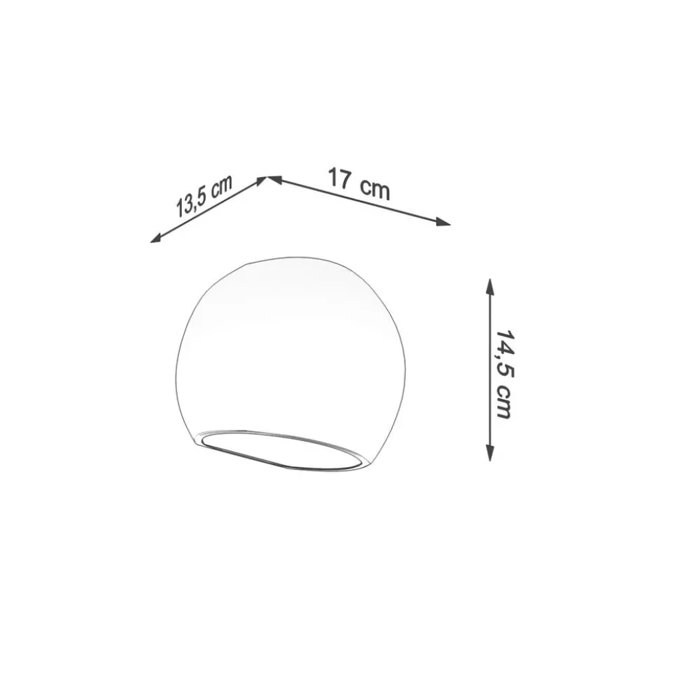 Wandleuchte GLOBE Weiß Hochglanz lackiert - 1x E27 Fassung - max. 60W - exkl. LED's