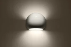 Wandleuchte GLOBE Weiß Hochglanz lackiert - 1x E27 Fassung - max. 60W - exkl. LED's