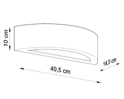 Wandleuchte Keramik ATENA Grau - 1x E27 Fassung - max. 60W - exkl. LED's