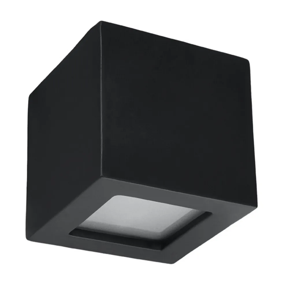 Wandleuchte Keramik LEO Schwarz - 1x E27 Fassung - max. 60W - exkl. LED's