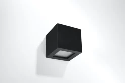 Wandleuchte Keramik LEO Schwarz - 1x E27 Fassung - max. 60W - exkl. LED's