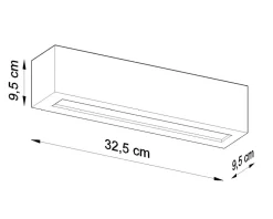 Wandleuchte Keramik VEGA Schwarz - 1x E27 Fassung - max. 60W - exkl. LED's
