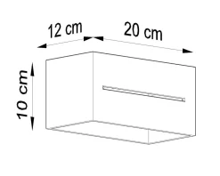Wandleuchte LOBO MAXI Grau - 2x G9 Fassung - max. 2x40W - exkl. LED's
