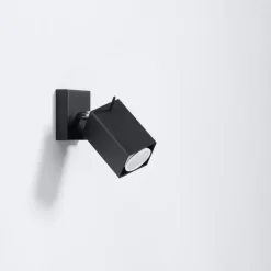 Wandleuchte MERIDA Schwarz - 1x GU10 Fassung - max. 40W - exkl. LED's
