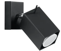 Wandleuchte MERIDA Schwarz - 1x GU10 Fassung - max. 40W - exkl. LED's