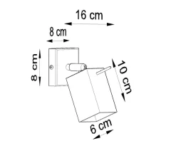 Wandleuchte MERIDA Weiß - 1x GU10 Fassung - max. 40W - exkl. LED's