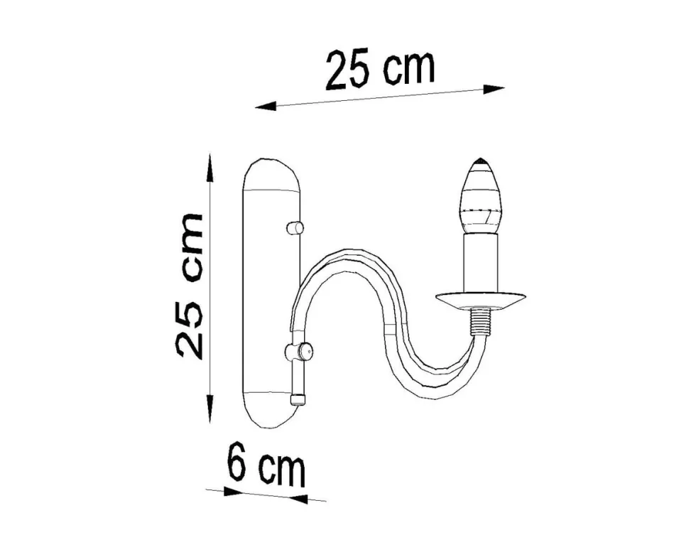 Wandleuchte MINERWA Weiß - 1x E14 Fassung - max. 40W - exkl. LED's