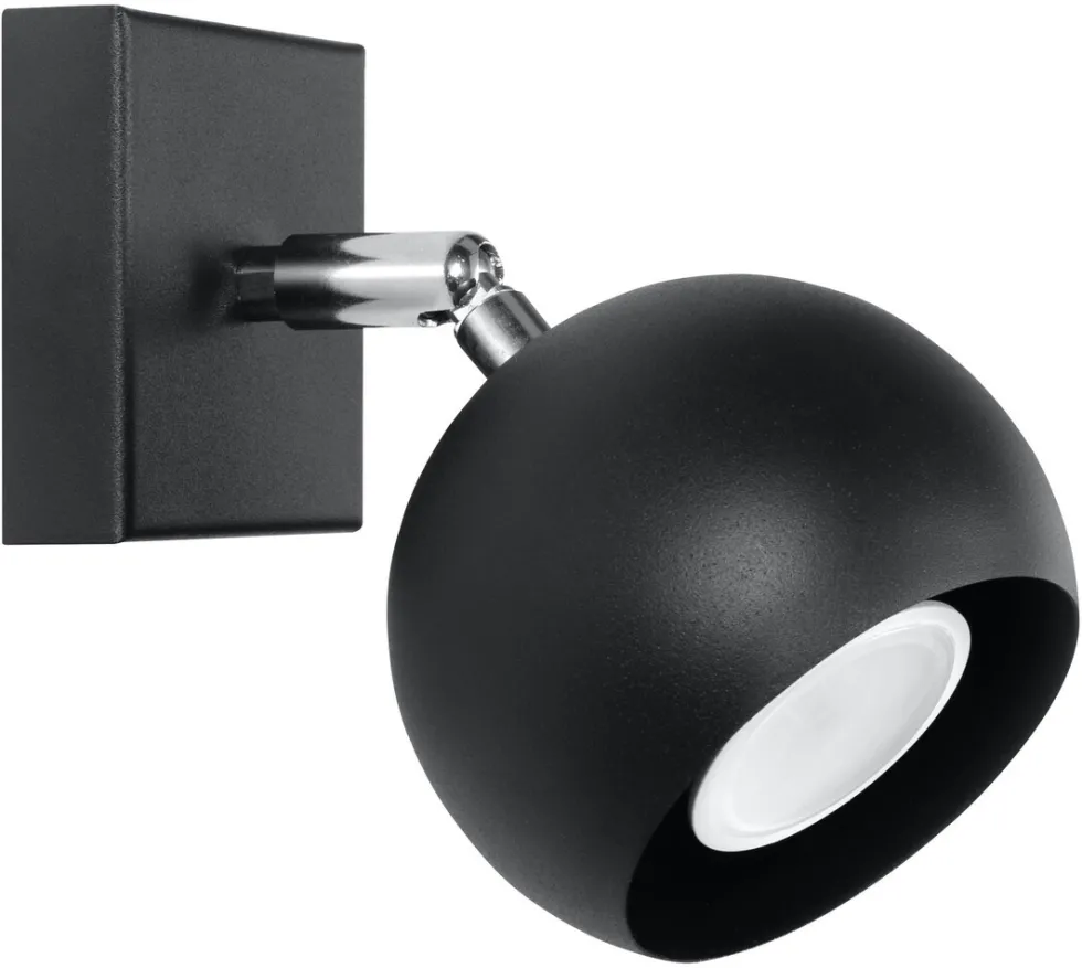 Wandleuchte OCULARE Schwarz - 1x GU10 Fassung - max. 40W - exkl. LED's