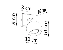 Wandleuchte OCULARE Weiß - 1x GU10 Fassung - max. 40W - exkl. LED's