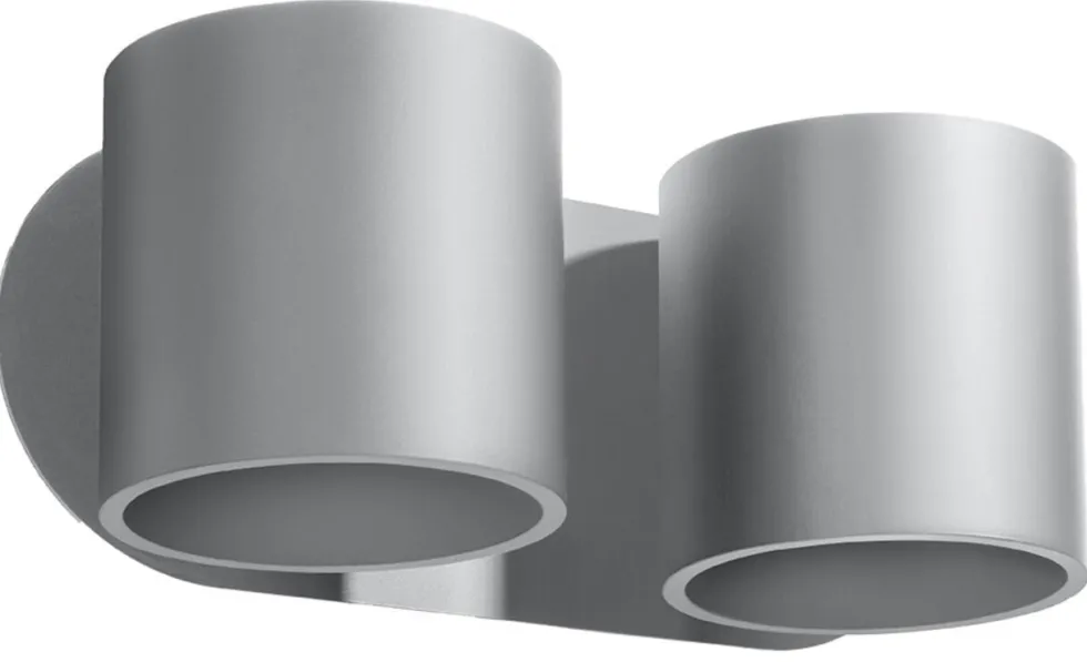 Wandleuchte ORBIS 2 Grau - 2x GU10 Fassung - max. 2x40W - exkl. LED's