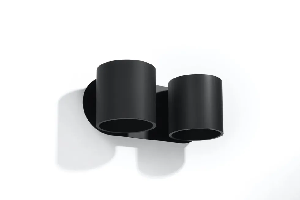 Wandleuchte ORBIS 2 Schwarz - 2x GU10 Fassung - max. 2x40W - exkl. LED's