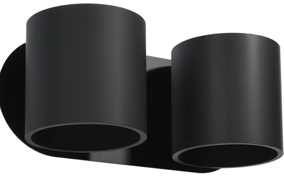 Wandleuchte ORBIS 2 Schwarz - 2x GU10 Fassung - max. 2x40W - exkl. LED's