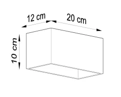 Wandleuchte QUAD MAXI Schwarz - 2x GU10 Fassung - max. 2x40W - exkl. LED's