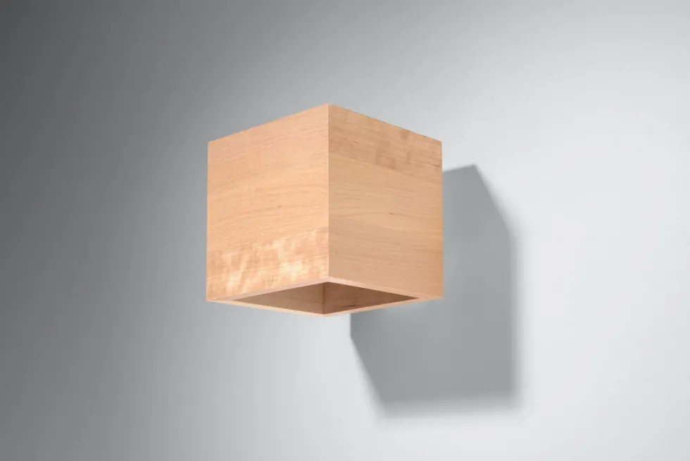Wandleuchte QUAD Natur Holz - 1x G9 Fassung - max. 40W - exkl. LED's