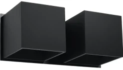 Wandleuchte QUAD 2 Schwarz - 2x GU10 Fassung - max. 2x40W - exkl. LED's