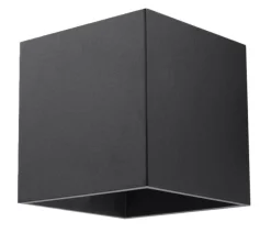Wandleuchte QUAD 1 Schwarz - 1x GU10 Fassung - max. 40W - exkl. LED's