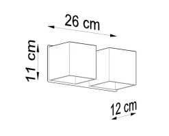 Wandleuchte QUAD 2 Weiß - 2x GU10 Fassung - max. 2x40W - exkl. LED's