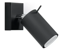 Wandleuchte RING Schwarz - 1x GU10 Fassung - max. 40W - exkl. LED's