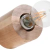 Wandleuchte SALGADO Natur Holz - 1x E27 Fassung - max. 60W - exkl. LED's