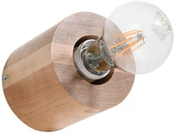 Wandleuchte SALGADO Natur Holz - 1x E27 Fassung - max. 60W - exkl. LED's