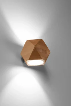 Wandleuchte WOODY Holz Natur - 1x GU10 Fassung - max. 40W - exkl. LED's