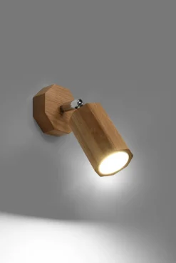 Wandleuchte ZEKE Eiche - 1x GU10 Fassung - max. 40W - exkl. LED's