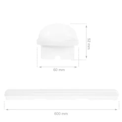 Wasserdichte LED - Unterbauleuchte Lichtleiste 60cm - 25W - 125Lm pro Watt - 4000K oder 6000K - inkl. Durchgangsverdrahtung