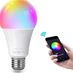 WLAN LED Lampe - E27 9W - RBG + CCT Alle Lichtfarben - per App steuerbar