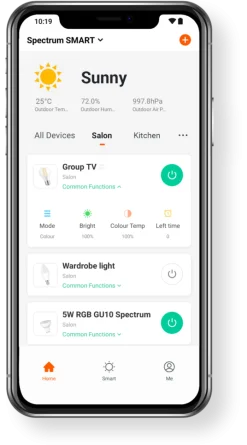 WLAN LED Lampe kugelförmig - E14 5W - 2700K-6500K - per App steuerbar