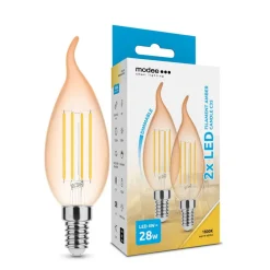 10xE14 LED Lampe - C37 - 4W entspricht 50W -1800K extra Warmweiß - dimmbar